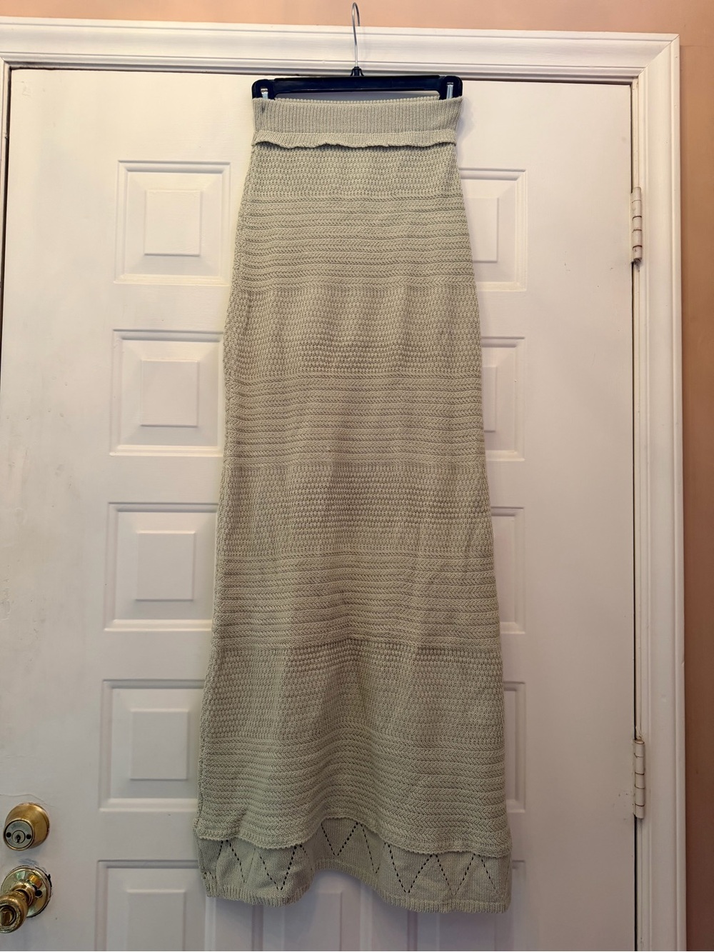 Women's Knit Maxi Skirt in Light Sage